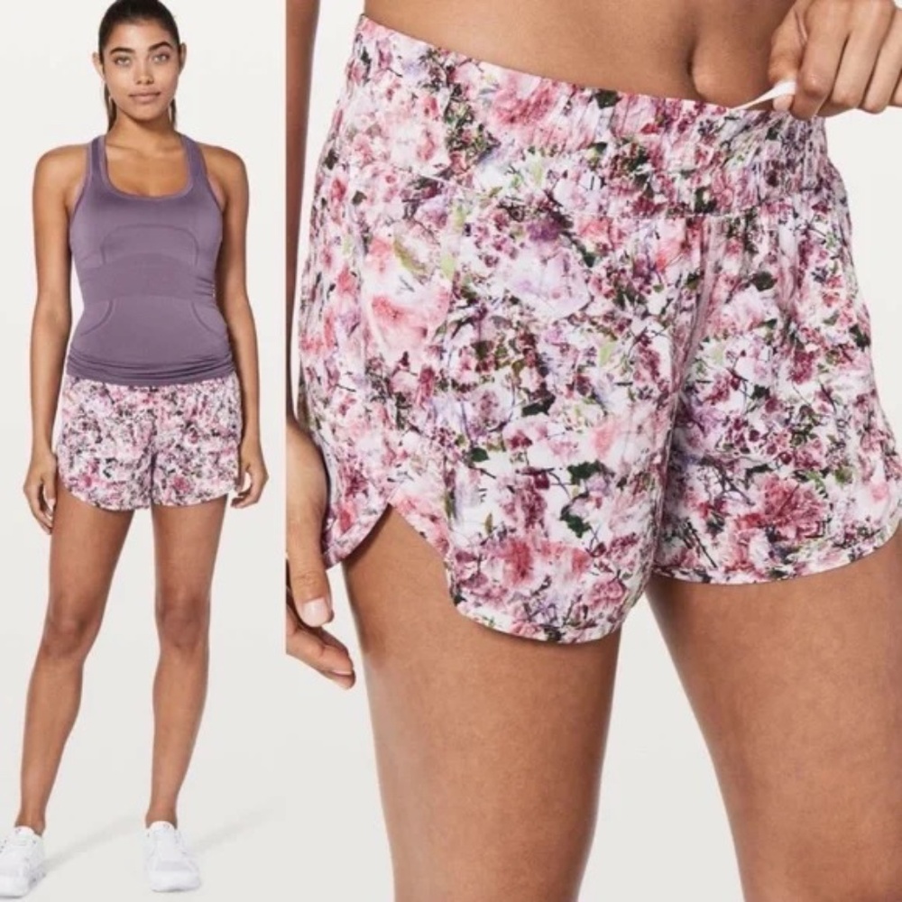 Lululemon Tracker Short V Blossom Spritz Multi Pink Floral
